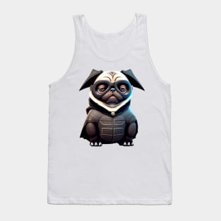 Cute Pug in Bat Costume - Adorable Pug in Bat Suit Design Tank Top